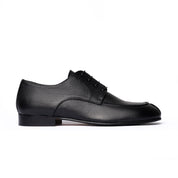 Scarpa Derby in Pelle Martellata - Nero