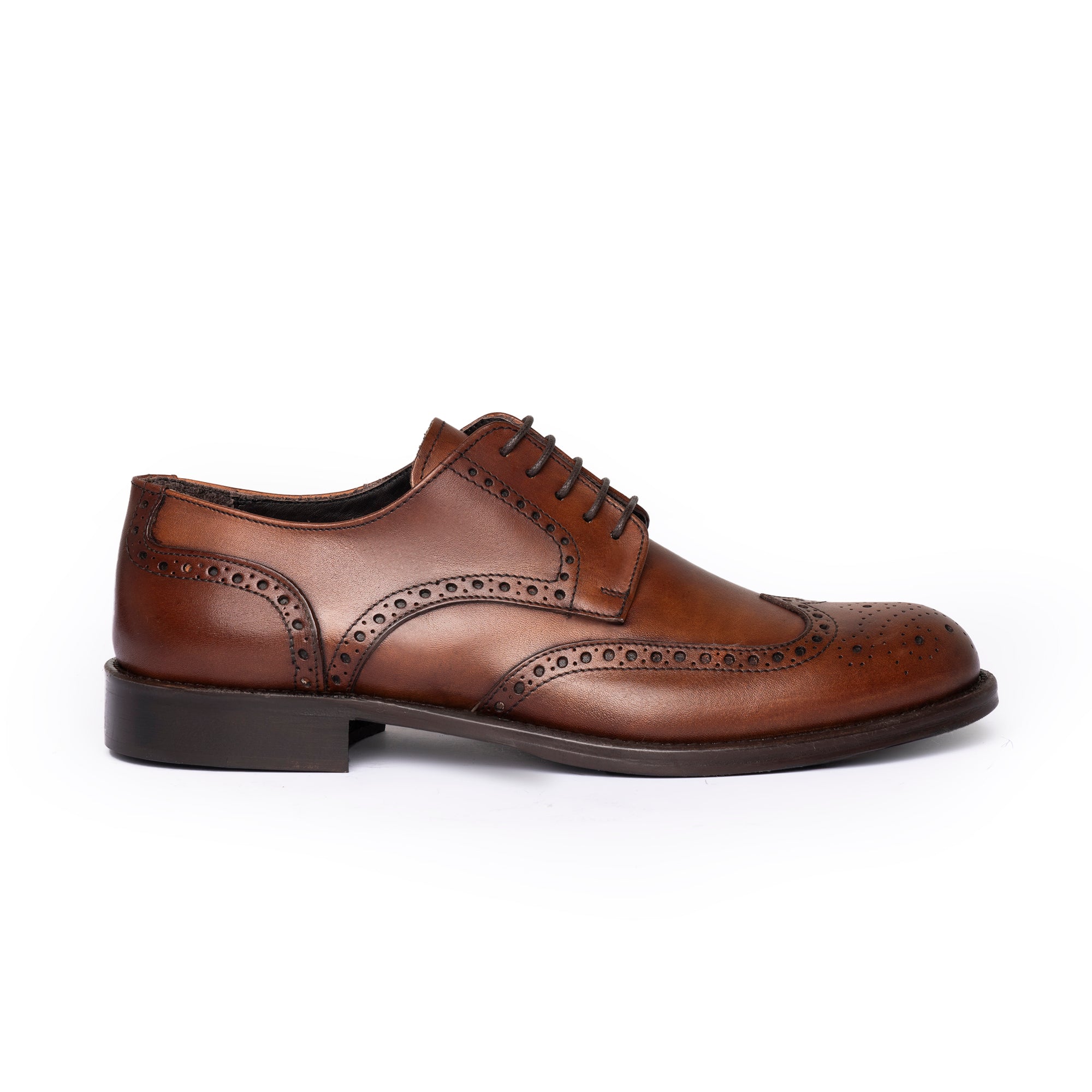 Derby con decorazioni a coda di rondine - Testa di moro – Calzature Derby con decorazioni a coda di rondine - Testa di moro – Calzature