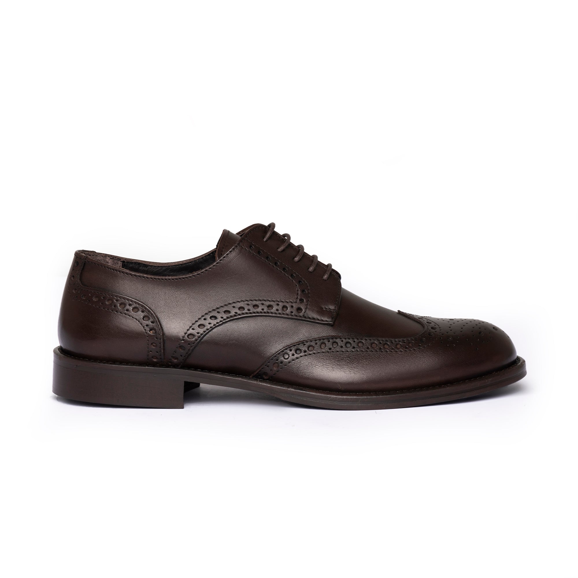 Derby con decorazioni a coda di rondine - Testa di moro – Calzature Derby con decorazioni a coda di rondine - Testa di moro – Calzature