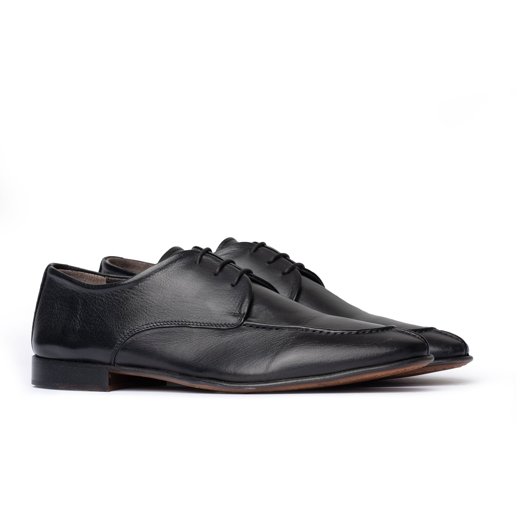 Scarpa Derby in Pelle Liscia - Nero