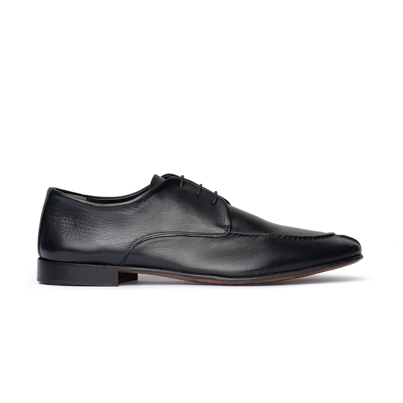 Scarpa Derby in Pelle Liscia - Nero
