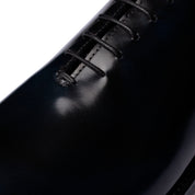 Derby Plain Toe in Pelle blu notte