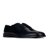 Derby Plain Toe in Pelle blu notte