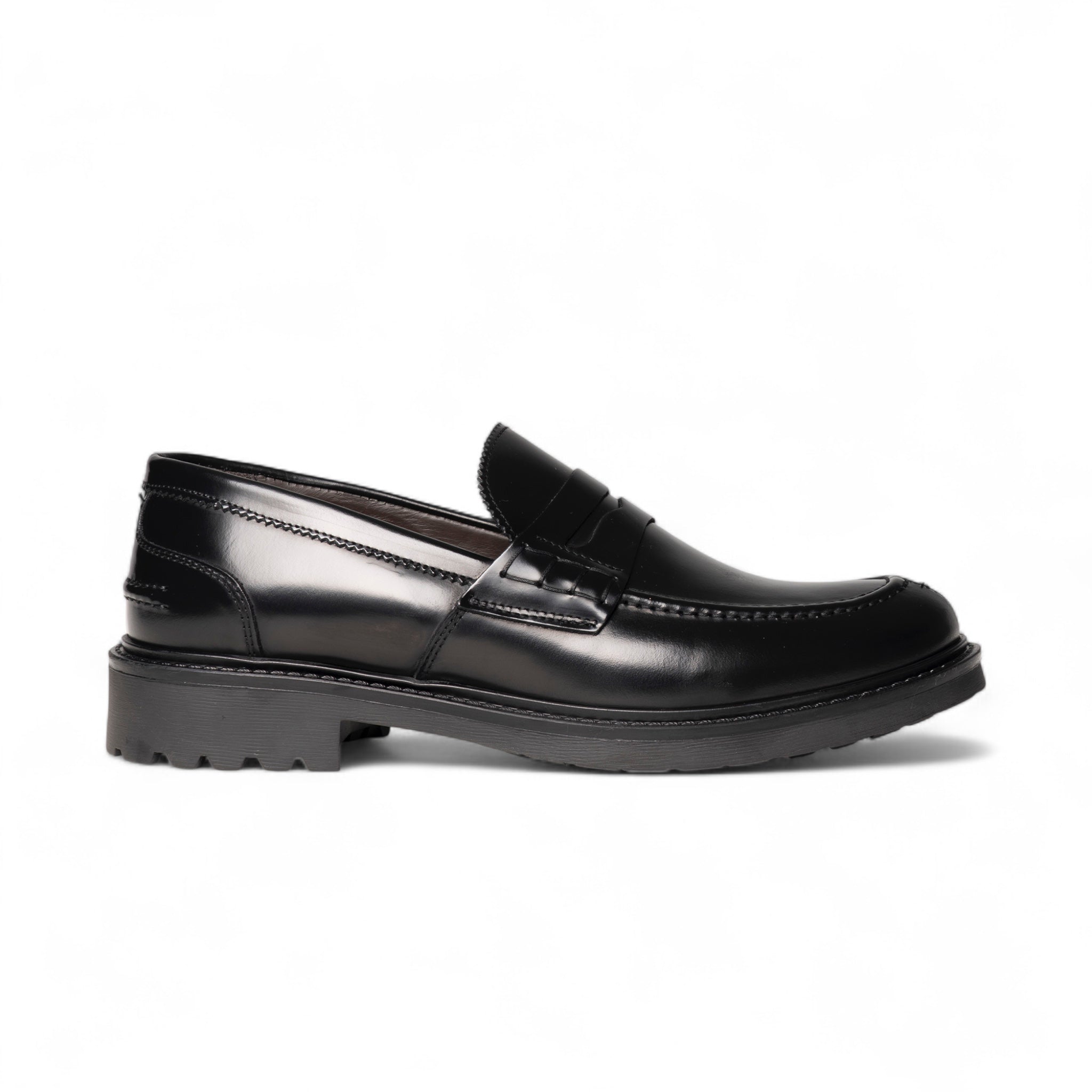 College  in pelle spazzolata nera