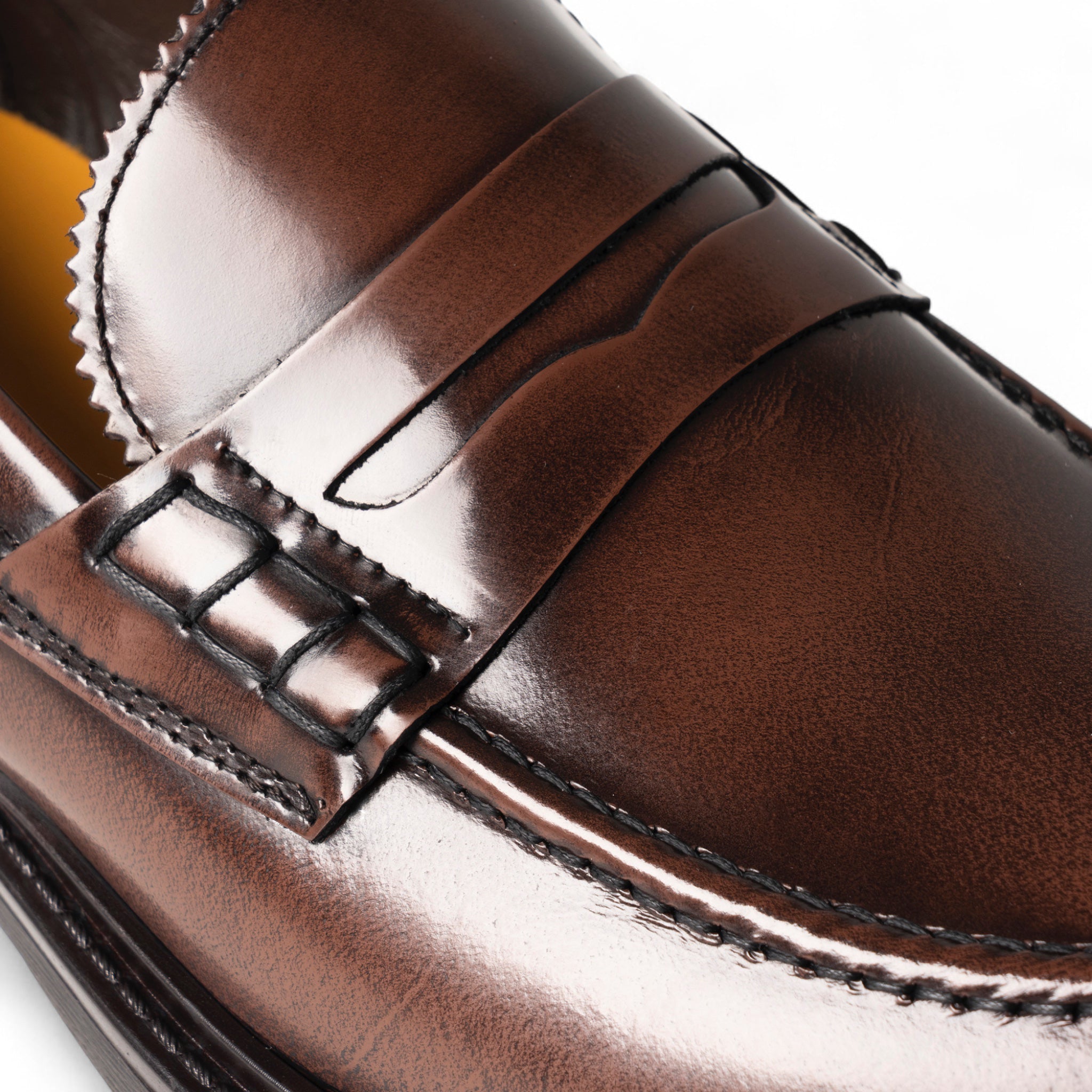 Mocassino in pelle spazzolata CUOIO