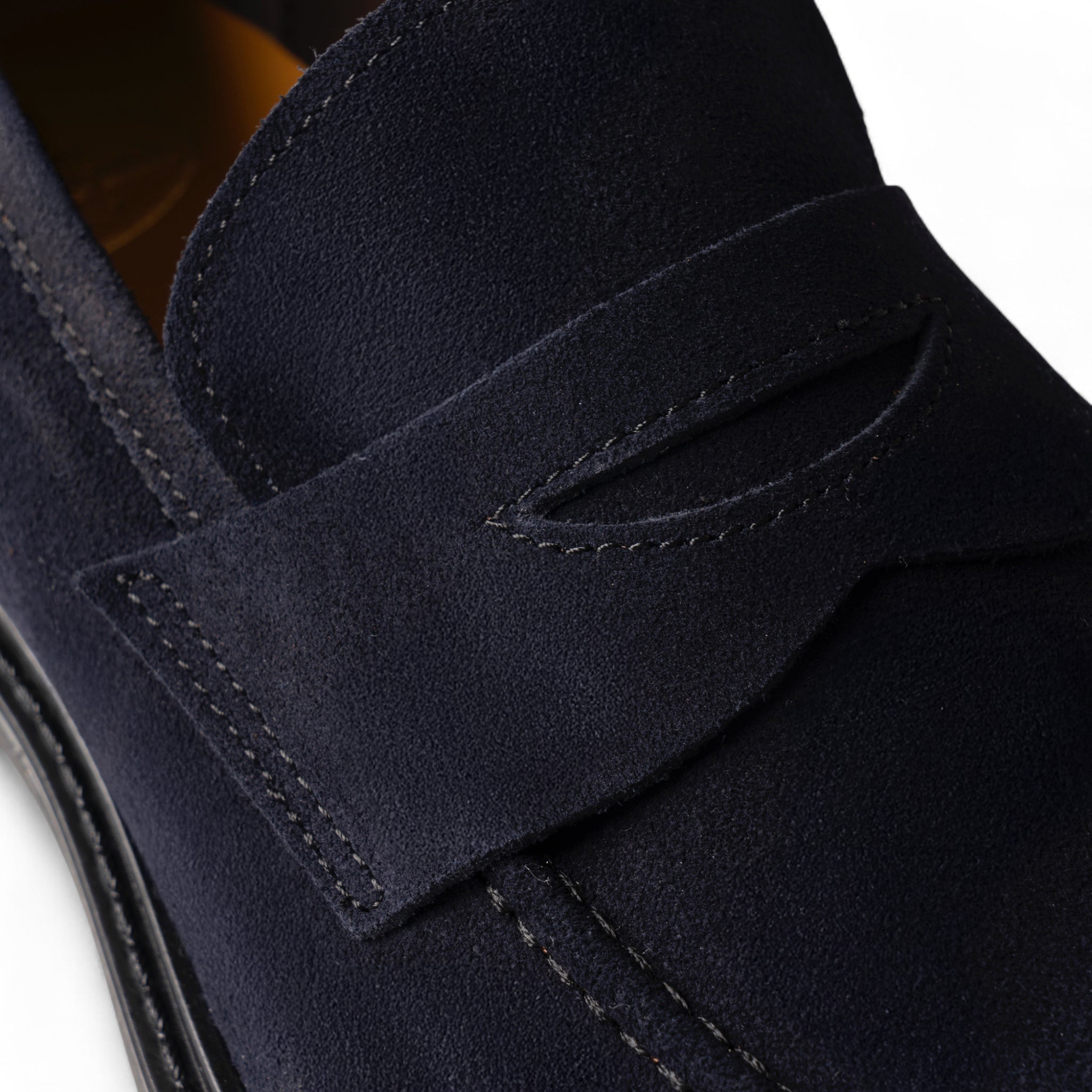 Mocassino in camoscio blu