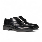 Derby brogue in pelle nera