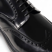 Derby brogue in pelle nera