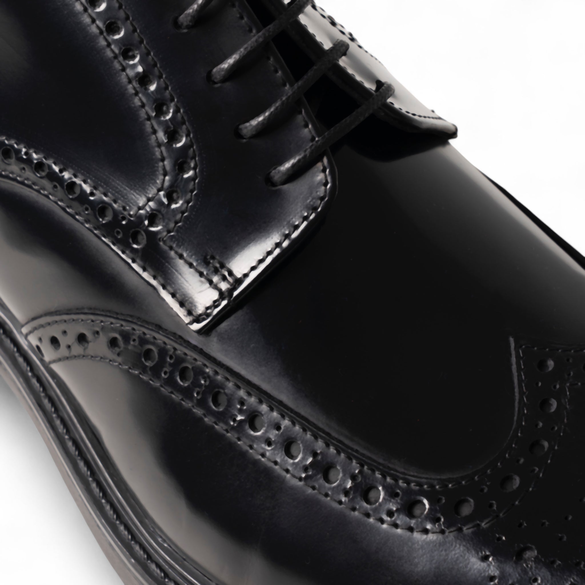 Derby brogue in pelle nera