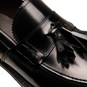 College con nappine in pelle nera