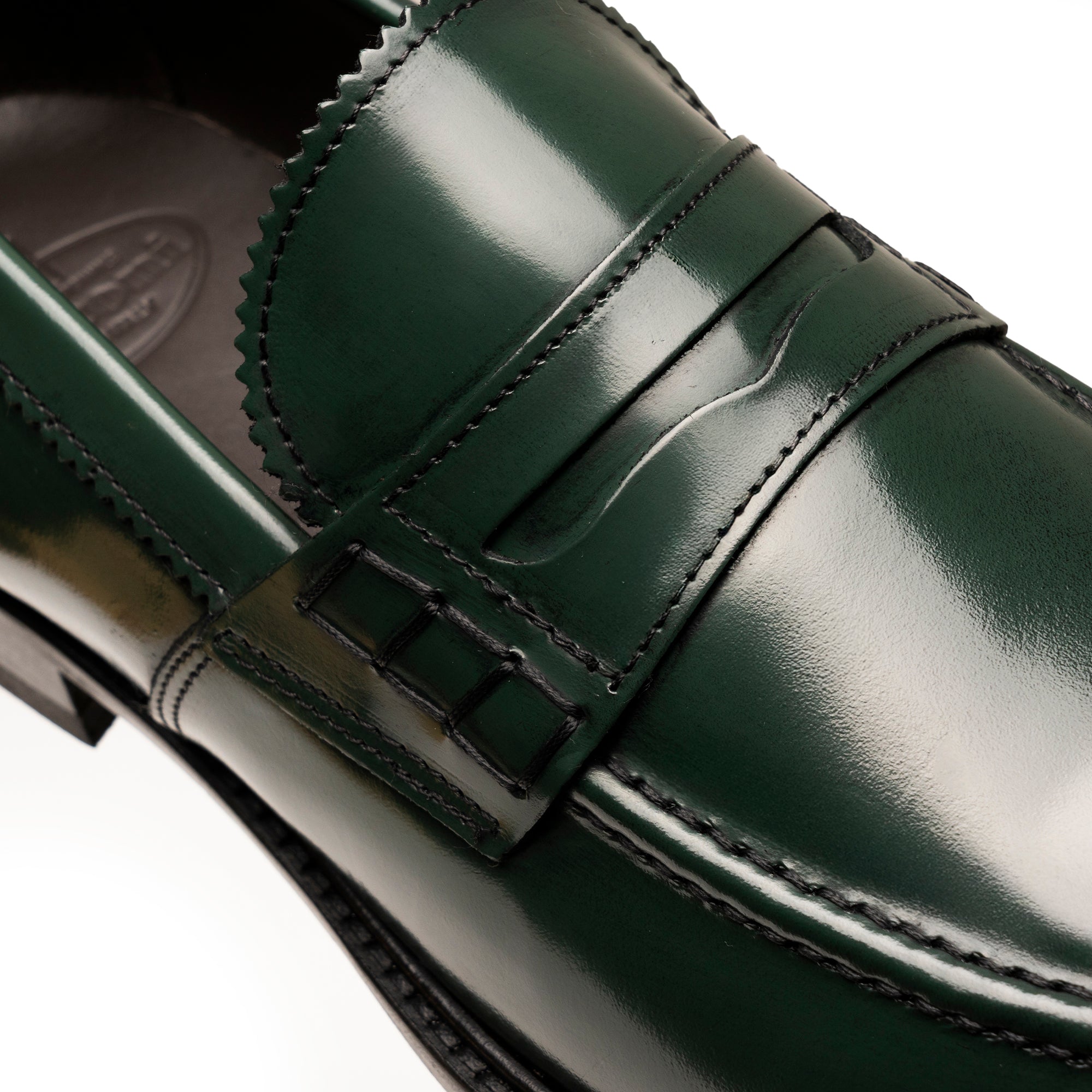 College in pelle Verde