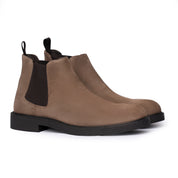 Stivaletto Chelsea in Pelle Scamosciata - Tortora