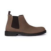 Stivaletto Chelsea in Pelle Scamosciata - Tortora