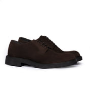 Scarpa Derby in Pelle Scamosciata - Marrone