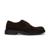 Scarpa Derby in Pelle Scamosciata - Marrone