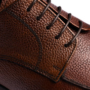 Stringata in Pelle Martellata -  Marrone
