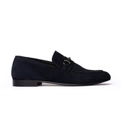 Mocassino con Morsetto in Camoscio - Blu
