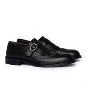 Monk strap con fibbia singola e nappina - Nero