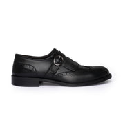 Monk strap con fibbia singola e nappina - Nero