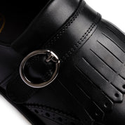 Monk strap con fibbia singola e nappina - Nero