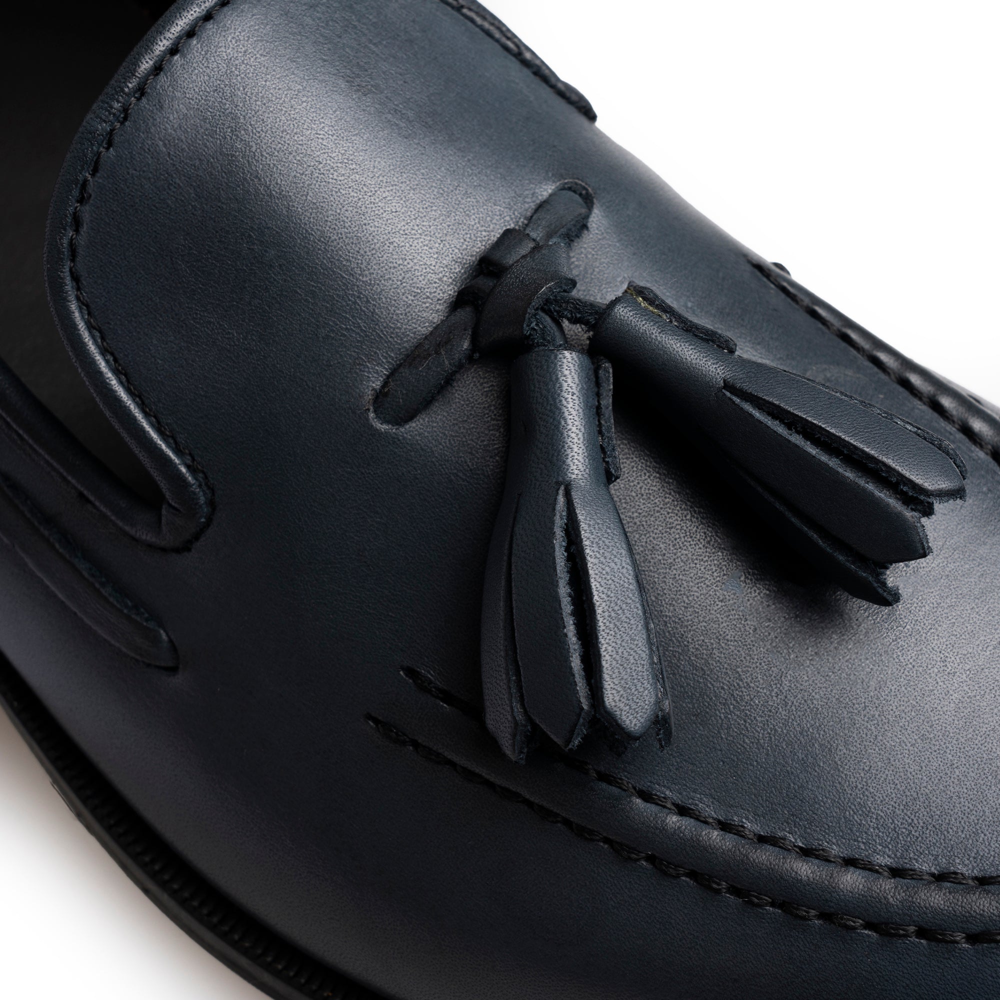 Mocassini con nappine - Denim