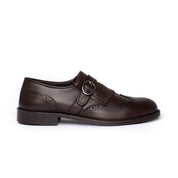 Monk strap con fibbia singola e nappina - testa di moro