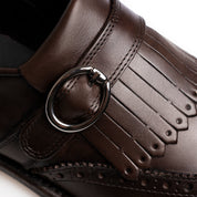 Monk strap con fibbia singola e nappina - testa di moro
