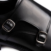 Monk strap con doppia fibbia - Nero