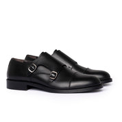Monk strap con doppia fibbia - Nero