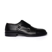 Monk strap con doppia fibbia - Nero