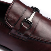 Mocassino in Pelle con Morsetto - Bordeaux