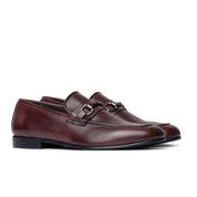 Mocassino in Pelle con Morsetto - Bordeaux