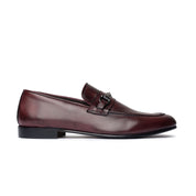 Mocassino in Pelle con Morsetto - Bordeaux