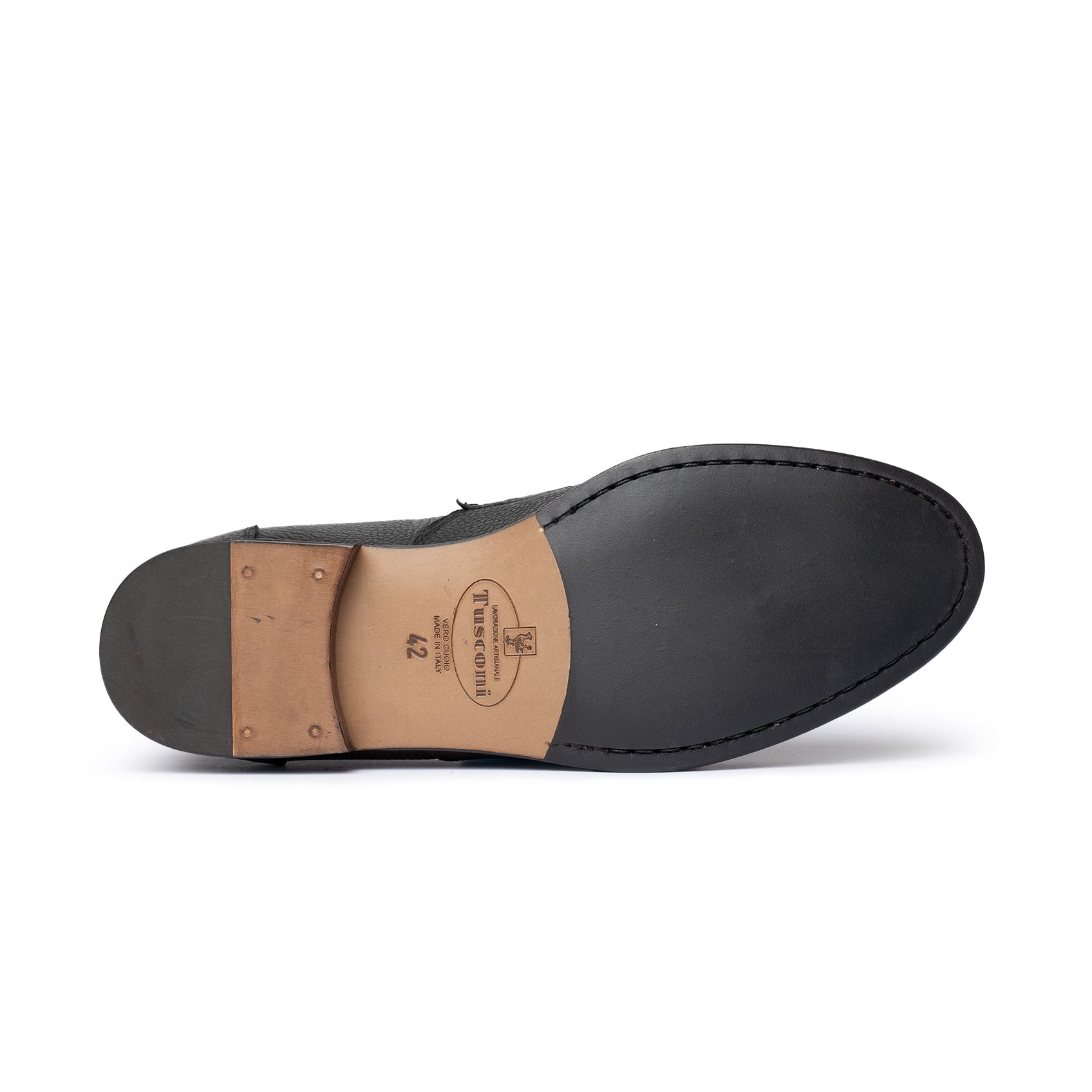 Mocassino in Pelle con Nappine - Nero