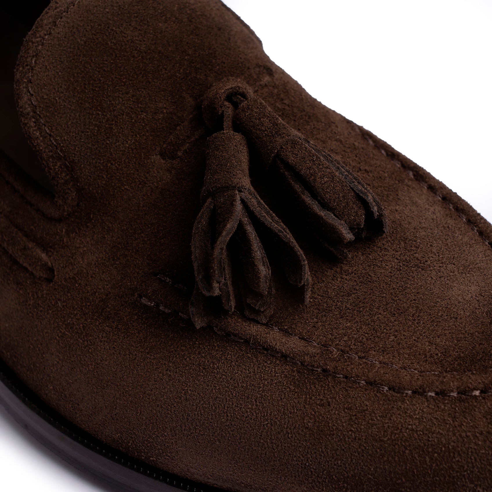 Mocassino con Nappe in Camoscio Marrone