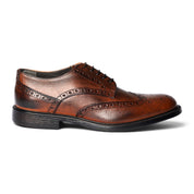 Derby brogue in pelle cuoio sfumata