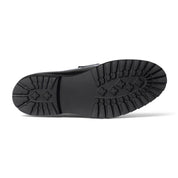 Mocassino penny loafer in pelle spazzolata nera
