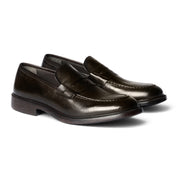 Mocassino penny loafer in pelle testa di moro
