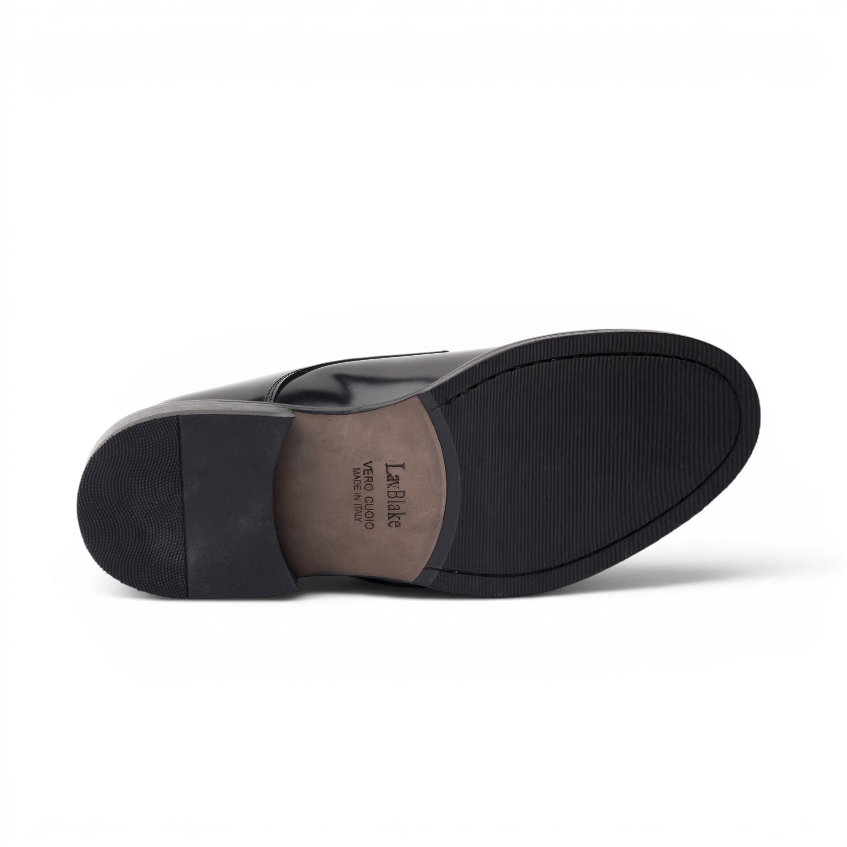Double monk in pelle spazzolata nera