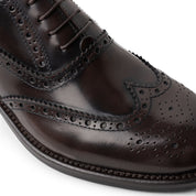 Francesina brogue in pelle testa di moro
