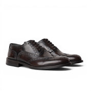 Francesina brogue in pelle testa di moro