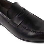 Mocassino penny loafer in pelle nera