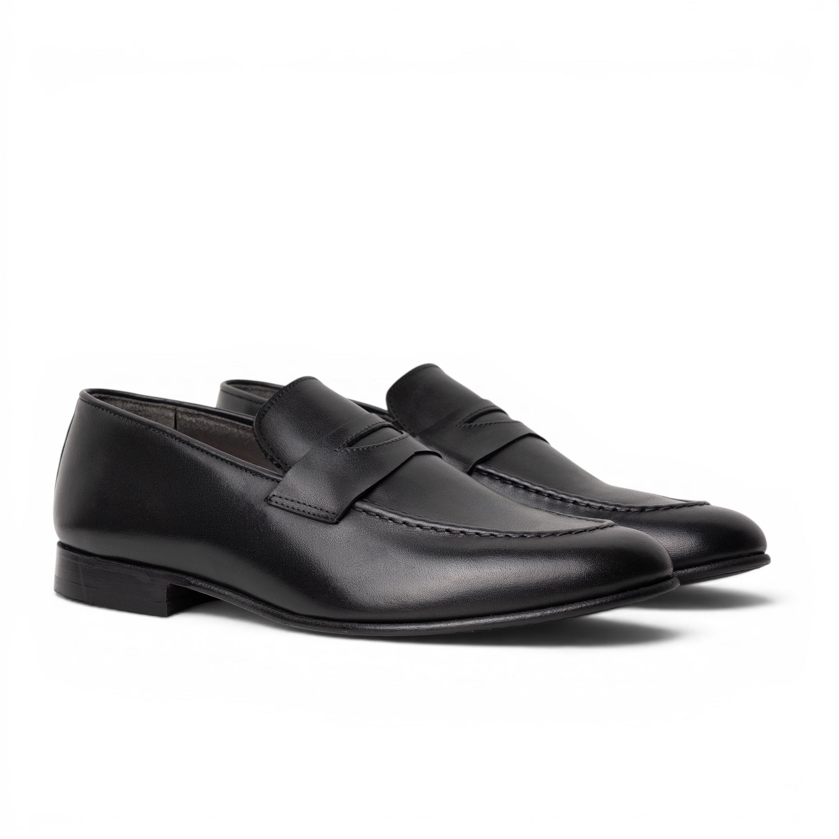 Mocassino penny loafer in pelle nera