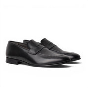 Mocassino penny loafer in pelle nera