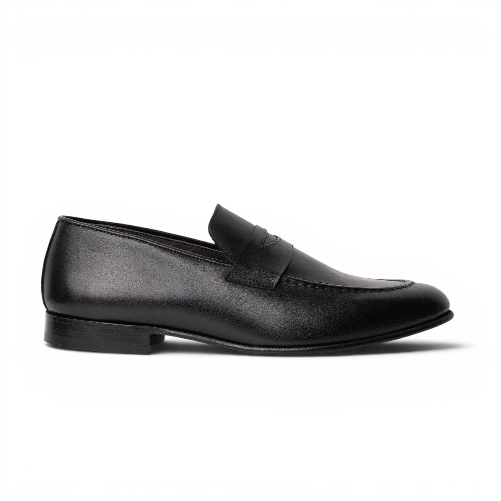 Mocassino penny loafer in pelle nera