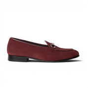 Mocassino morsetto in camoscio bordeaux