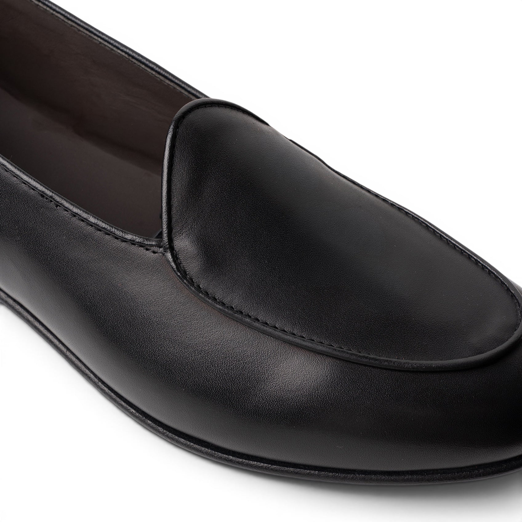 Mocassino slipper in pelle nera