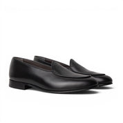 Mocassino slipper in pelle nera