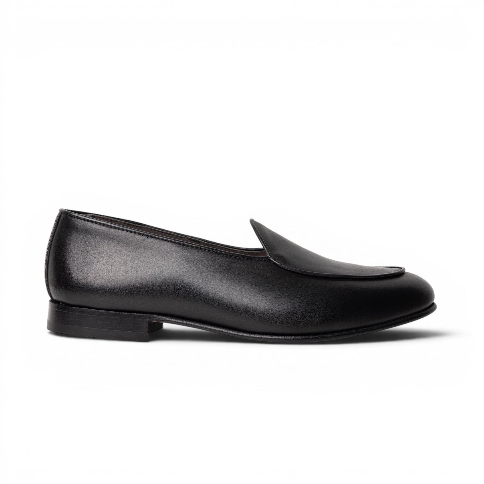 Mocassino slipper in pelle nera