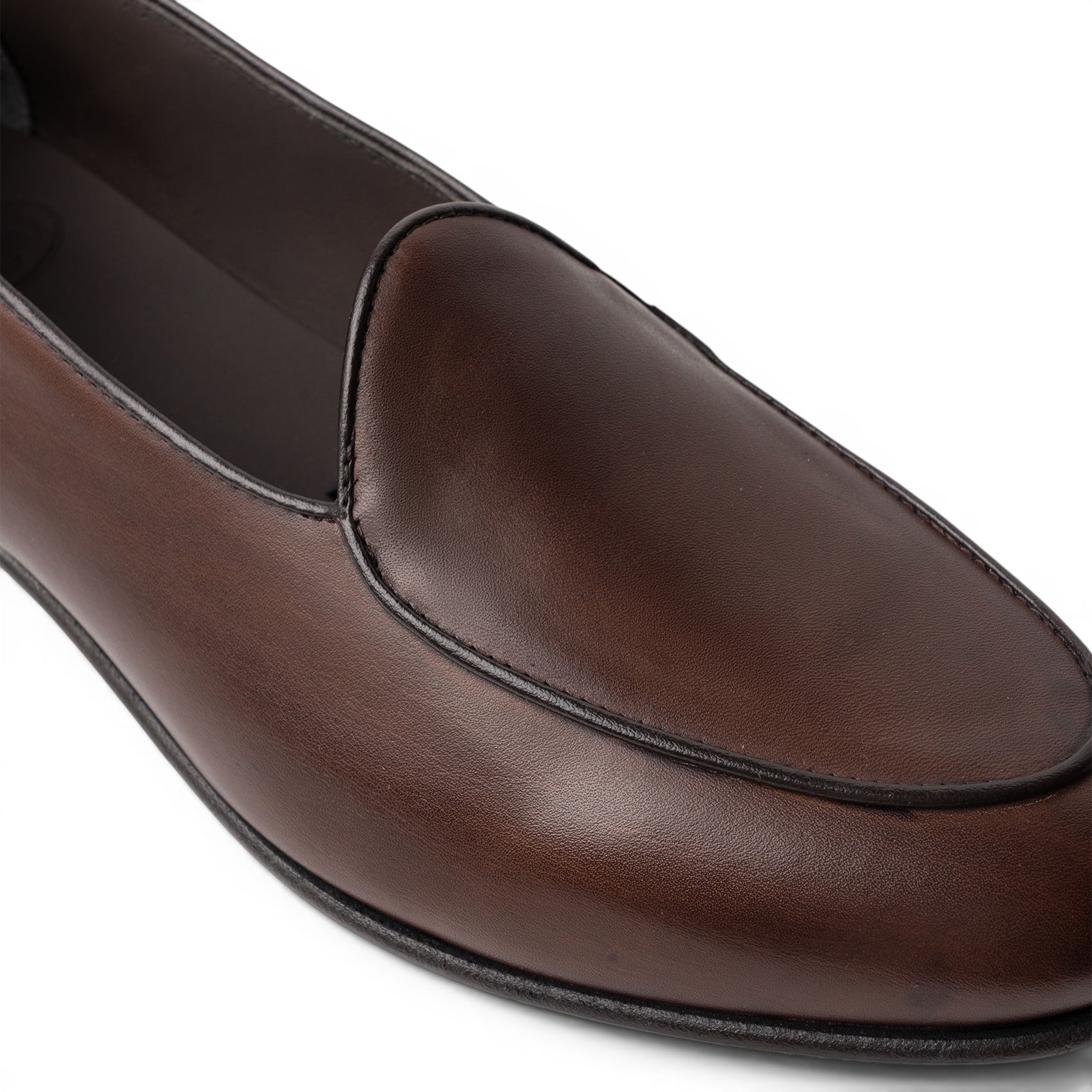 Mocassino slipper in pelle testa di moro
